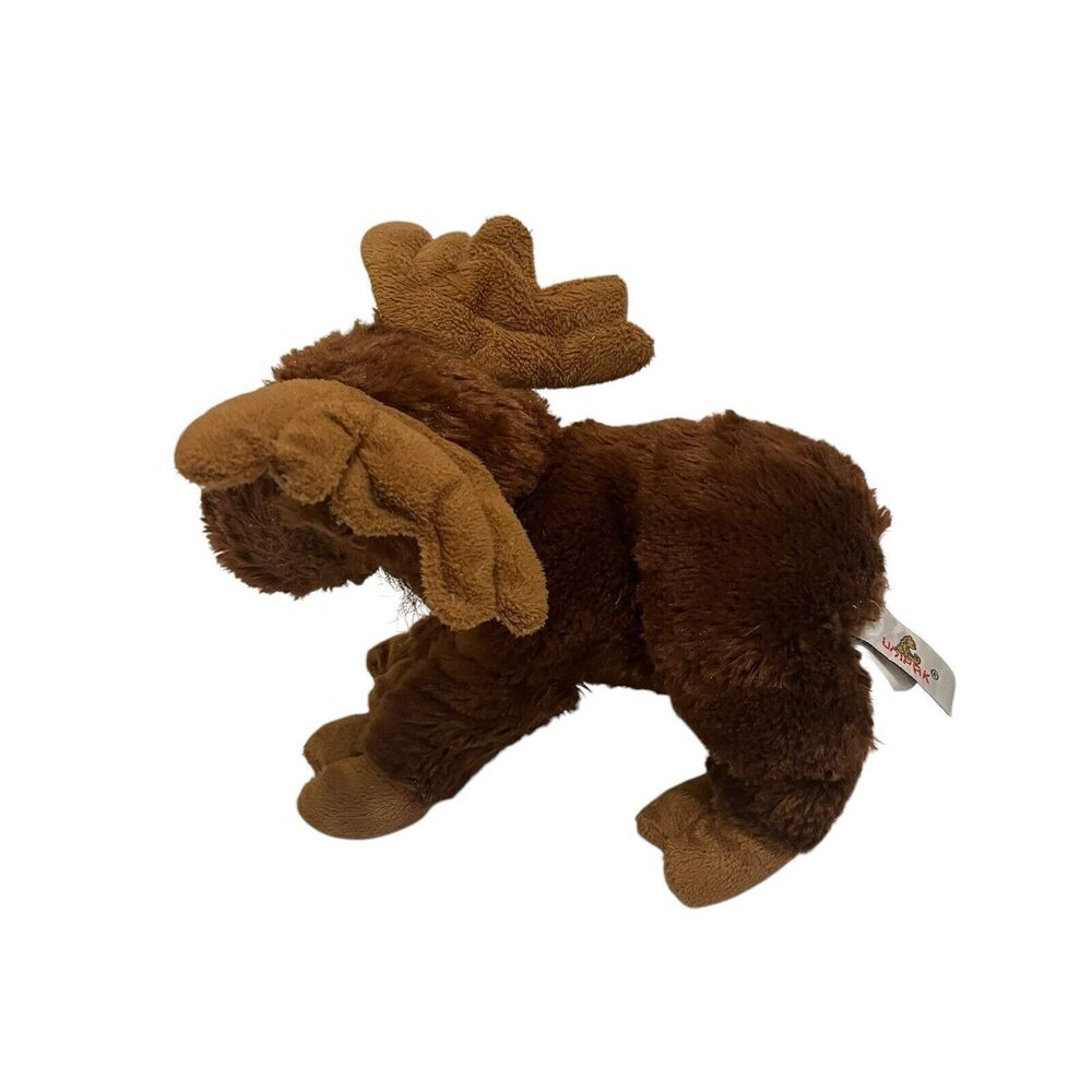 Unipak Vintage Soft 9" Brown Mangy Moose Plush Toy Stuffed Animal